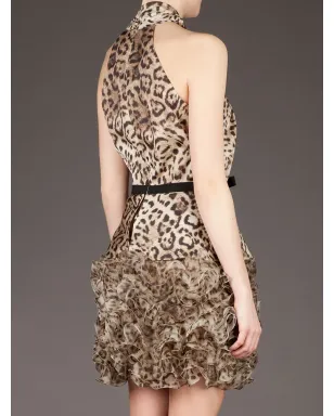 Giambattista Valli レオパード柄フリルドレス - サムネイル5