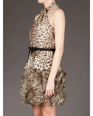 Giambattista Valli レオパード柄フリルドレス - サムネイル4