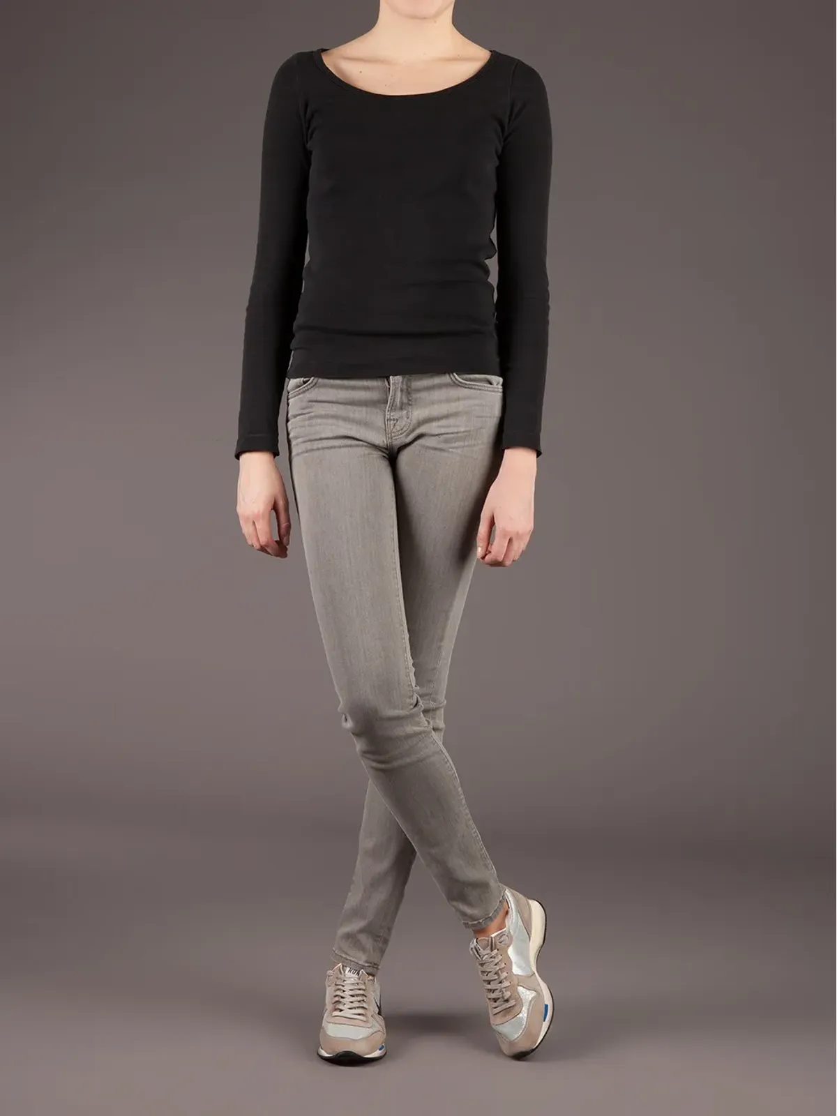 J Brand スキニーフィットジーンズ ブラック - 画像3