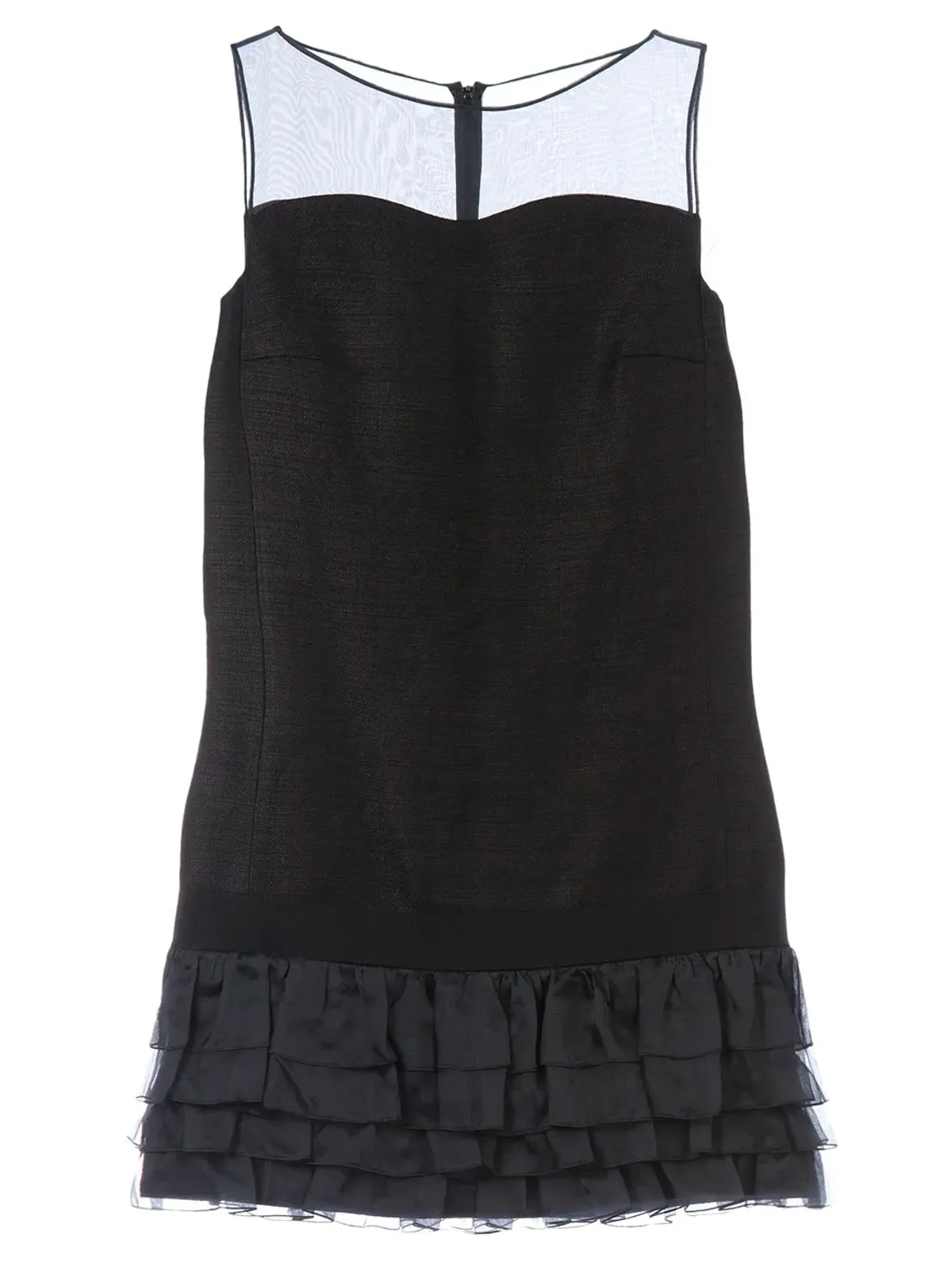 Giambattista Valli ラッフルヘムドレス - ブラック - 画像1