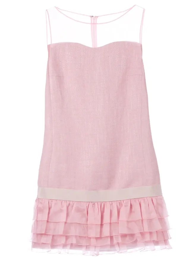 Giambattista Valli Giambattista Valli フリル付きノースリーブドレス - ピンクの商品画像