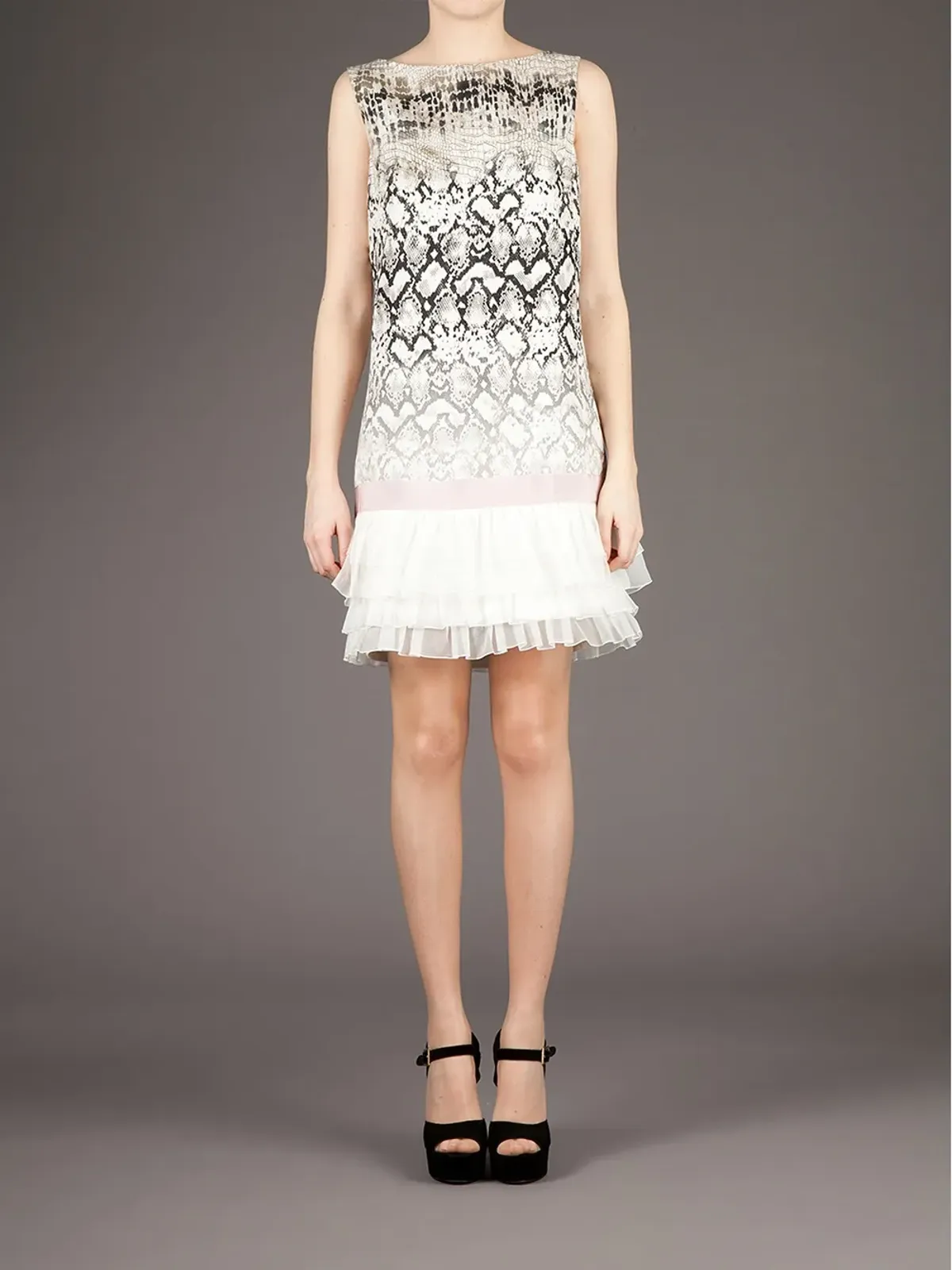 Giambattista Valli 蛇柄プリントドレス - 画像2