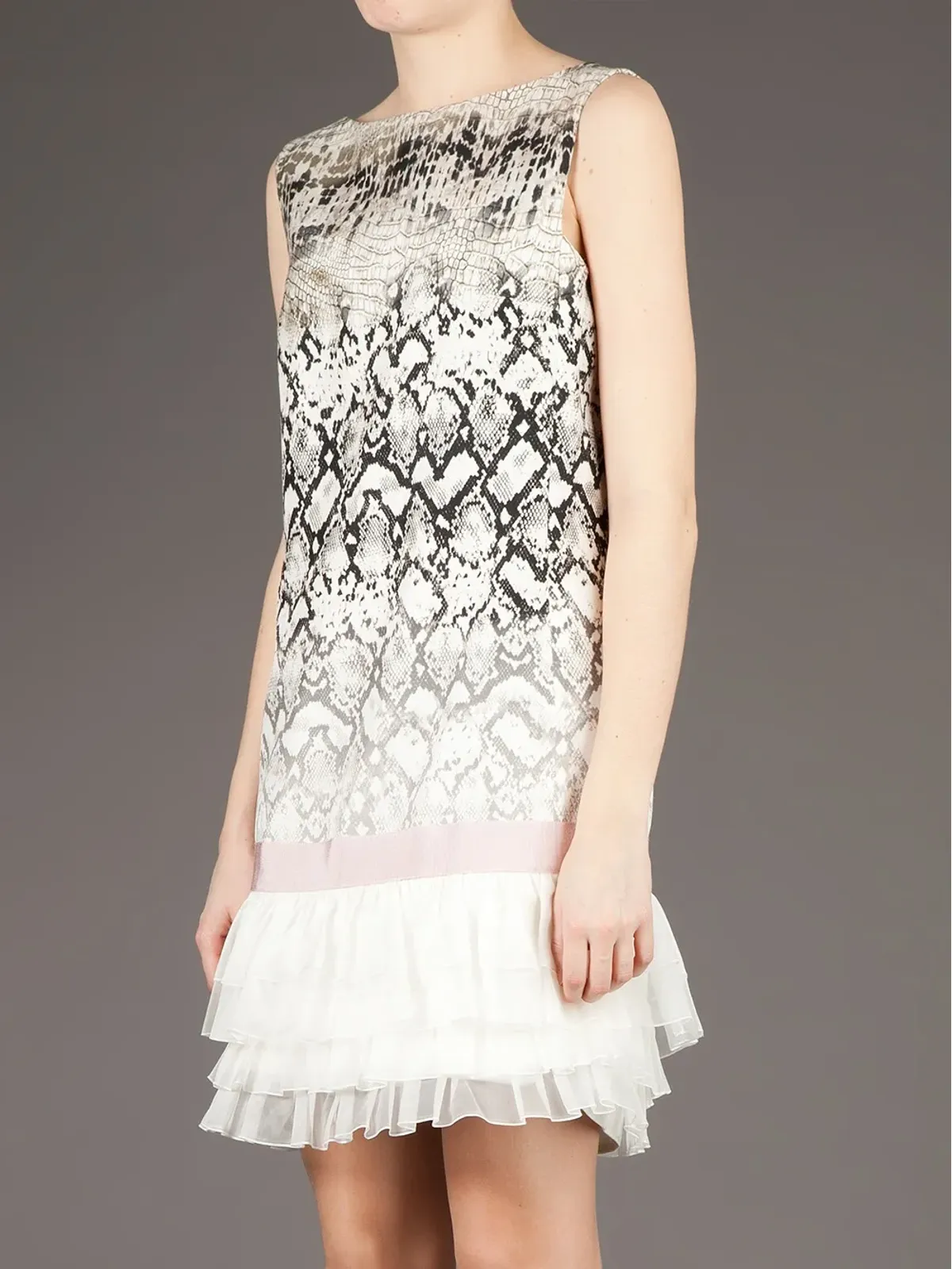 Giambattista Valli 蛇柄プリントドレス - 画像3