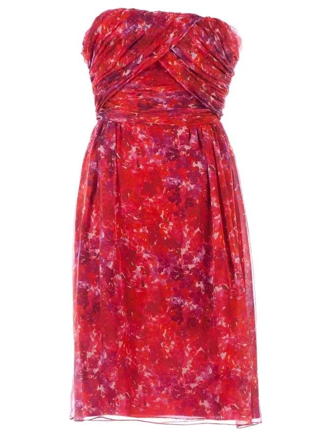 Giambattista Valli Giambattista Valli プリントストラップレスドレス - 赤の商品画像