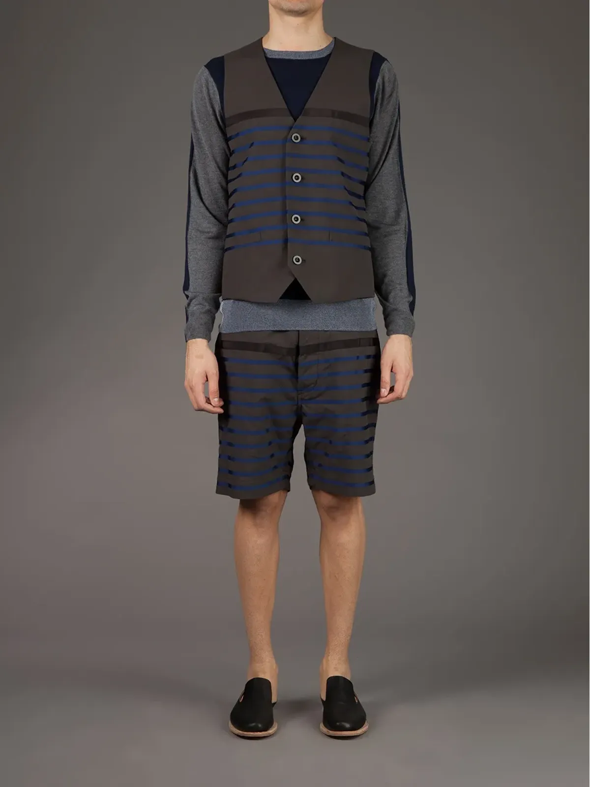 sacai ストライプショーツ - 画像2