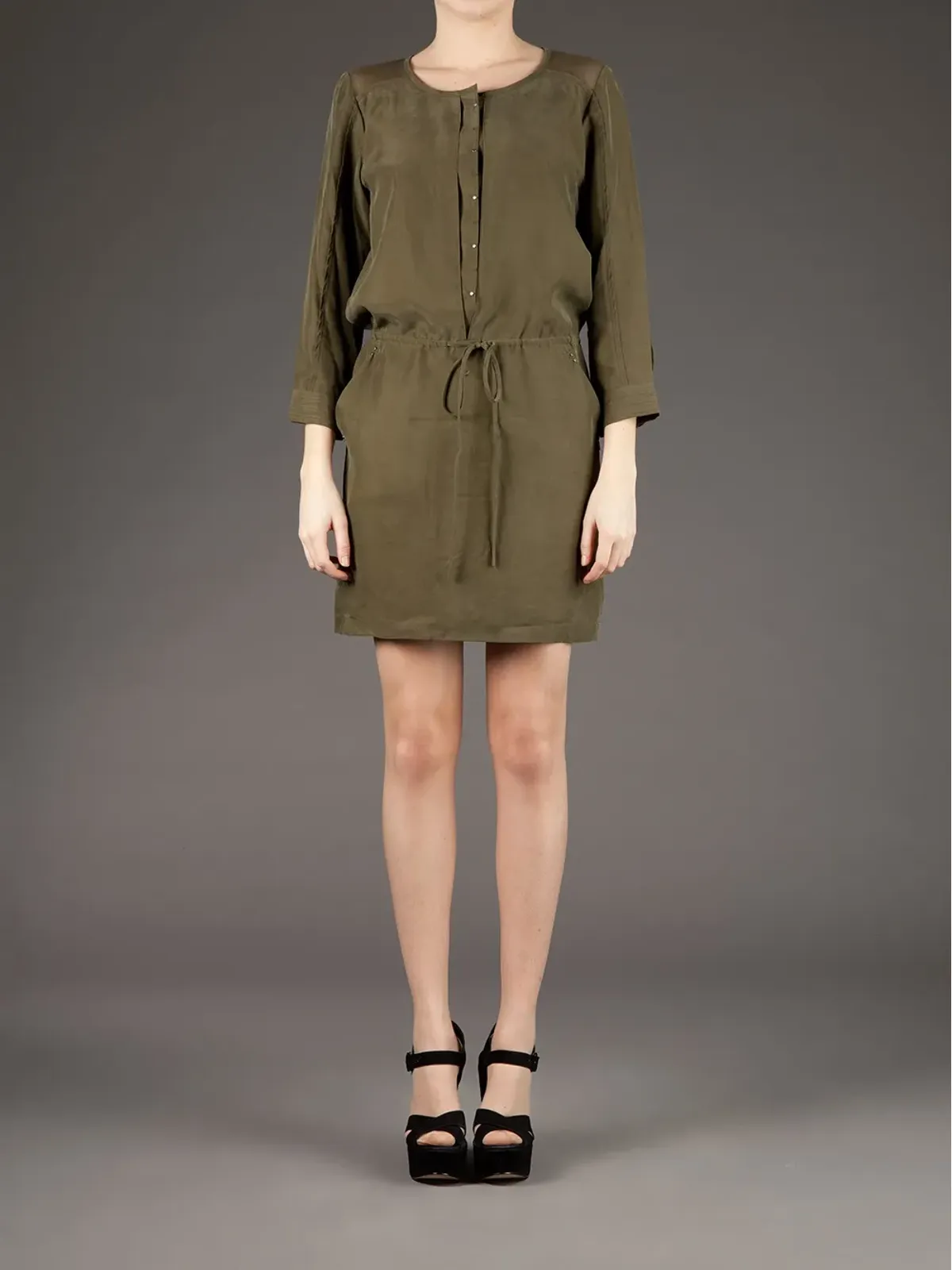 EDUN ドローストリングドレス - 画像2
