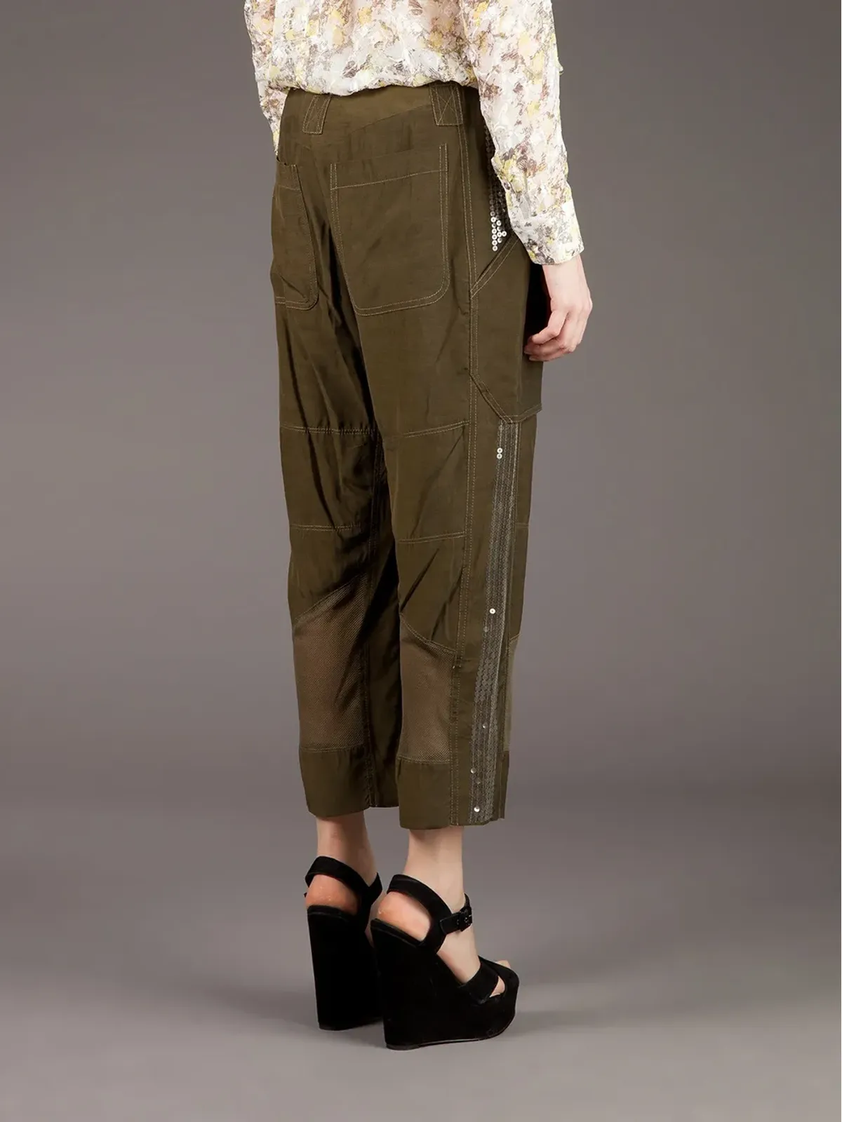 EDUN クロップドカーゴパンツ - 画像5