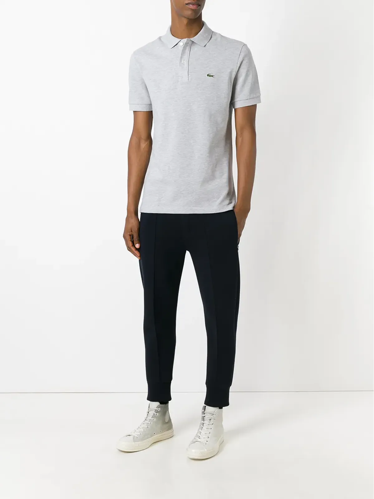 Lacoste ロゴポロシャツ - グレー - 画像4