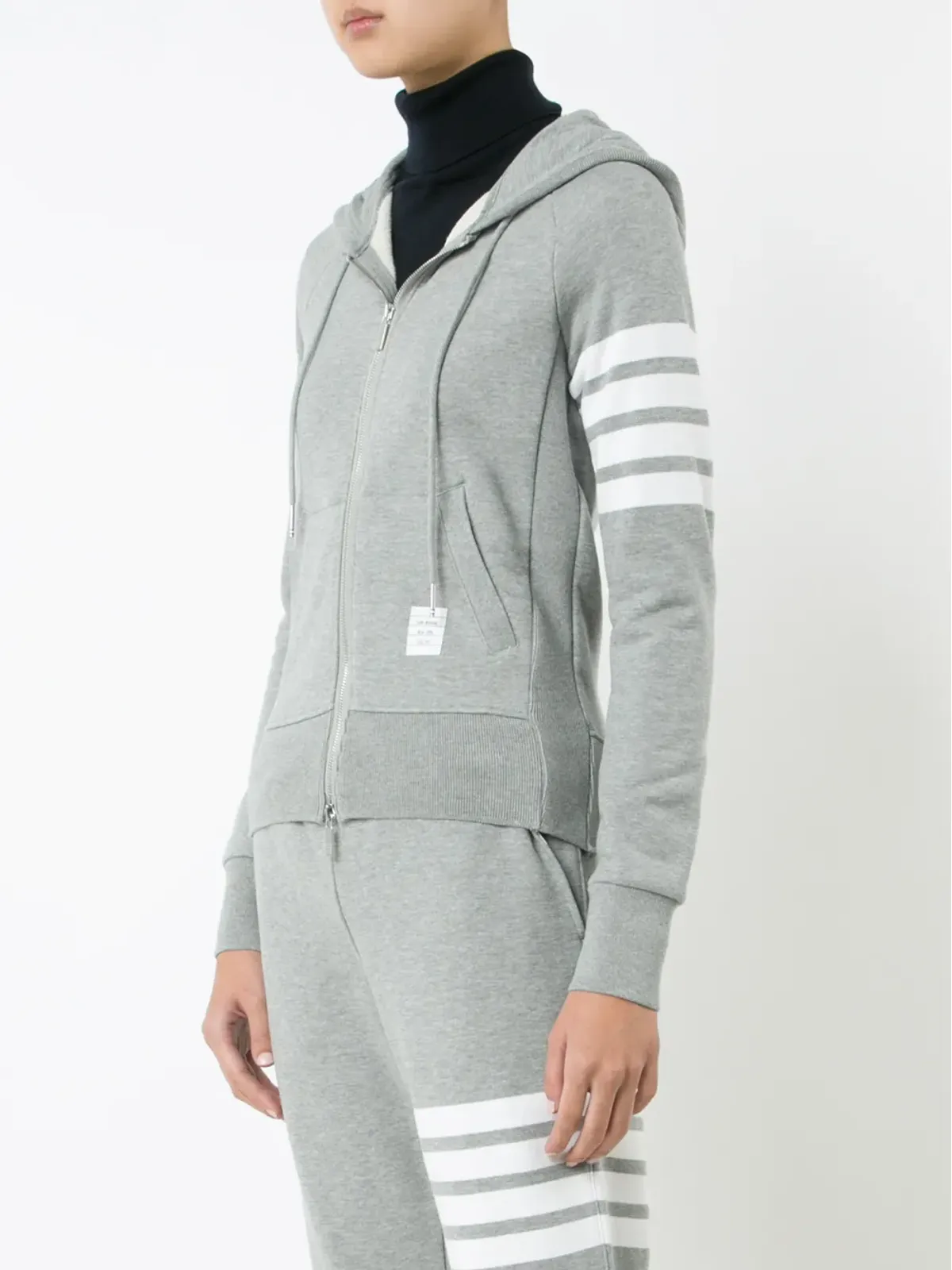 Thom Browne 4-Barストライプ コットン フーディ - 画像3