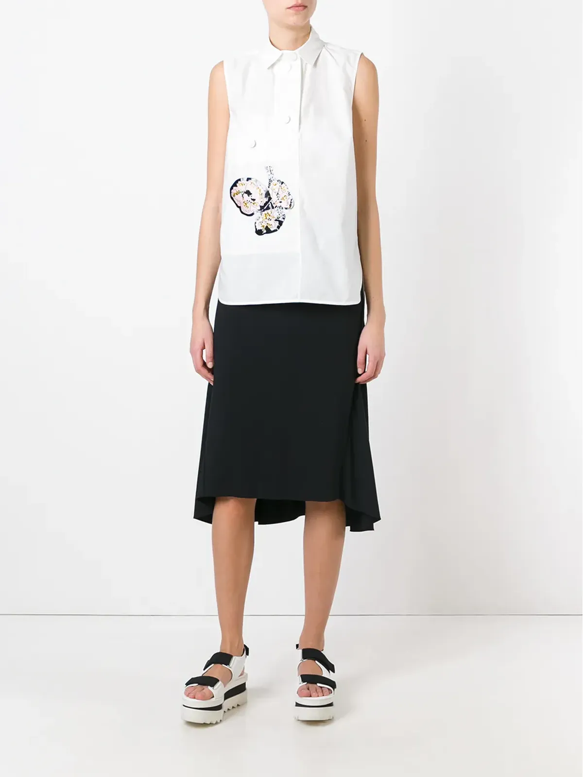 Marni ノースリーブ アップリケ シャツ - White - 画像2