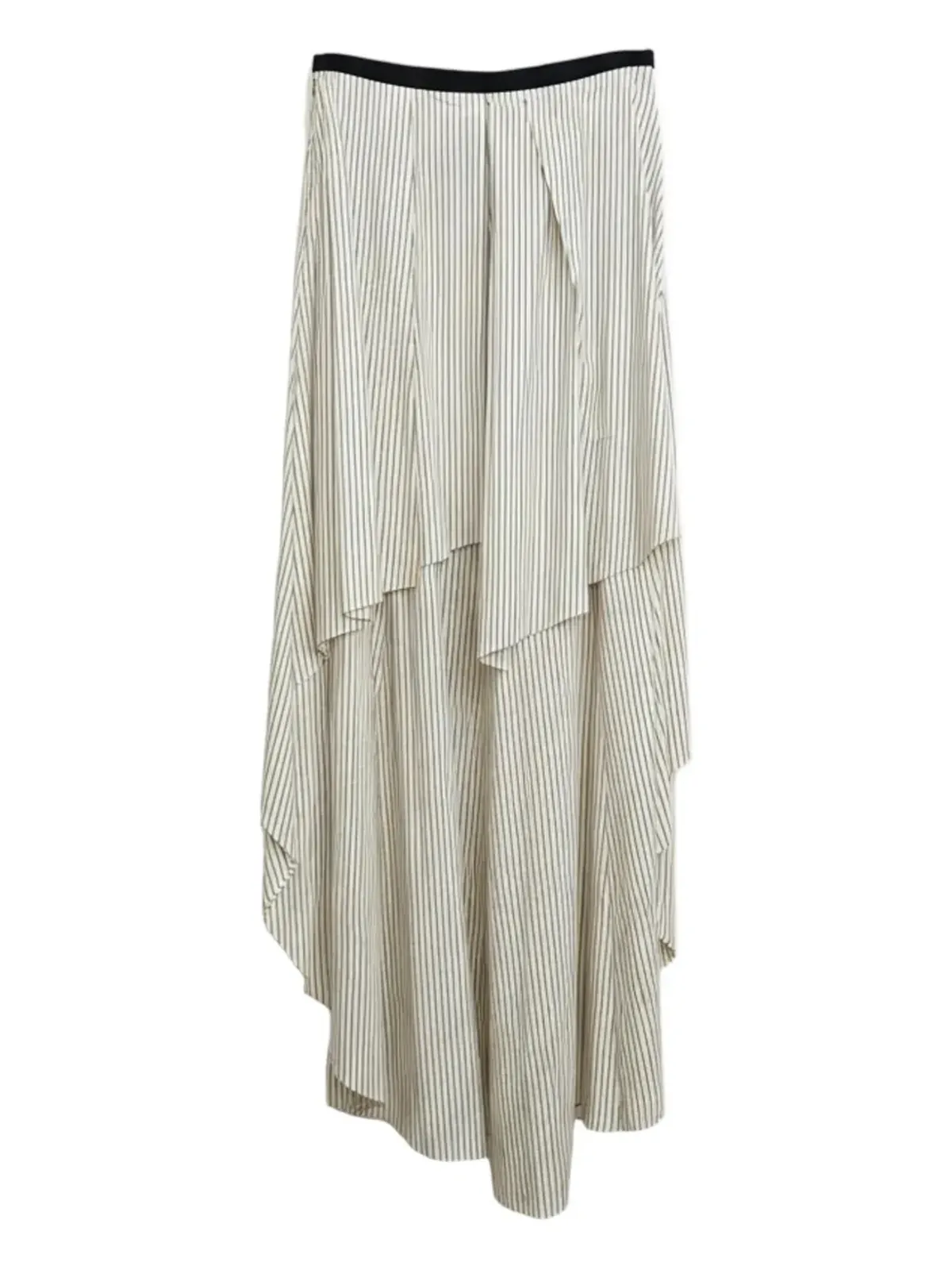Brunello Cucinelli ストライプ アシンメトリースカート - 画像2