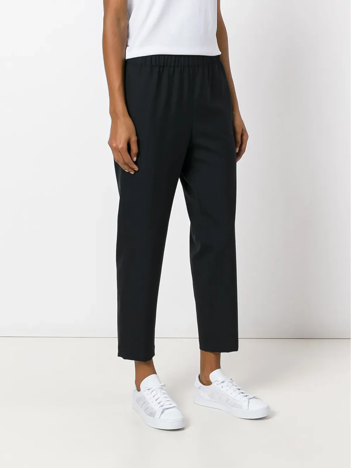 Comme Des Garçons Comme Des Garçons ピンストライプ柄 クロップドパンツ - 画像3