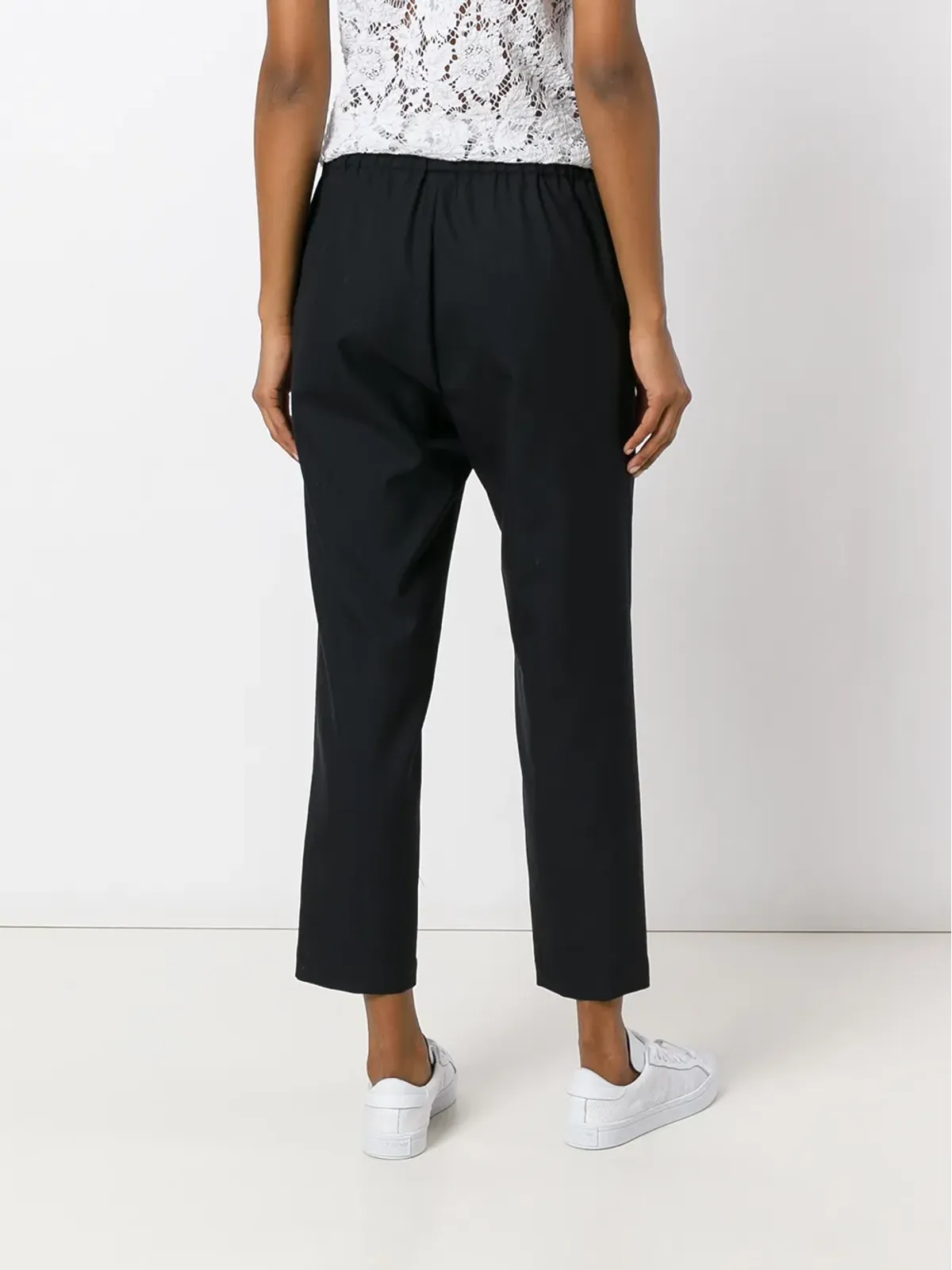 Comme Des Garçons Comme Des Garçons ピンストライプ柄 クロップドパンツ - 画像4