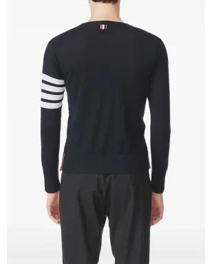 Thom Browne 4-Bar ウール ジャンパー - ブルー - サムネイル4