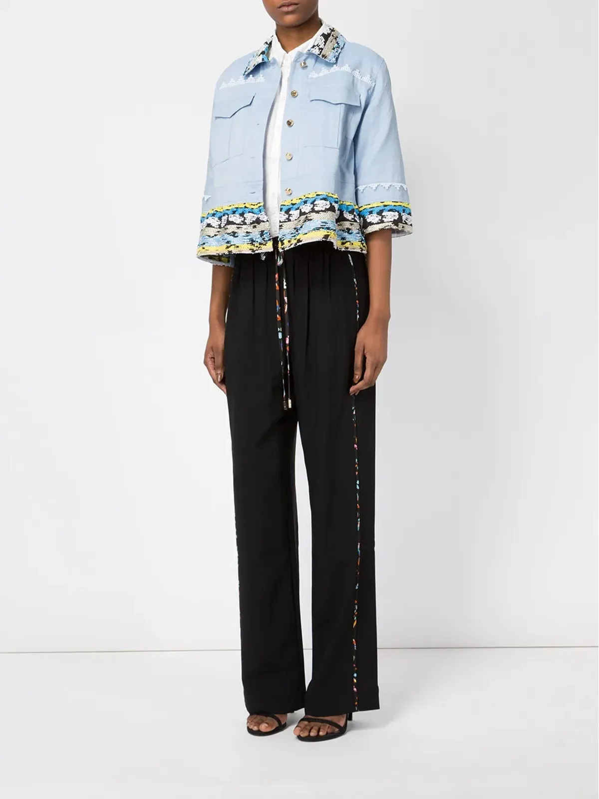 Peter Pilotto ワイドレッグドローストリングパンツ - 画像2