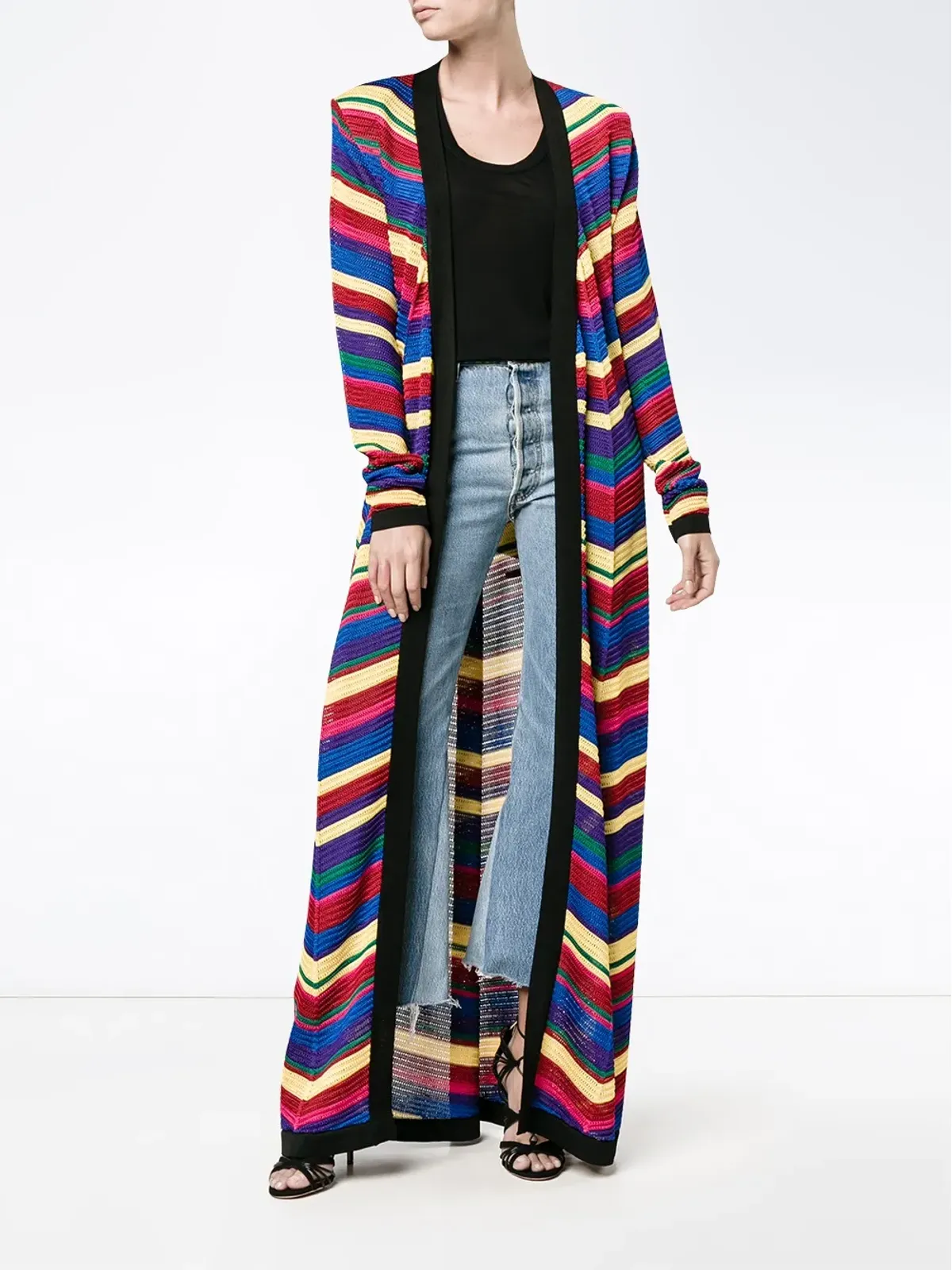 Balmain シェブロン ロングカーディガン - マルチカラー - 画像2