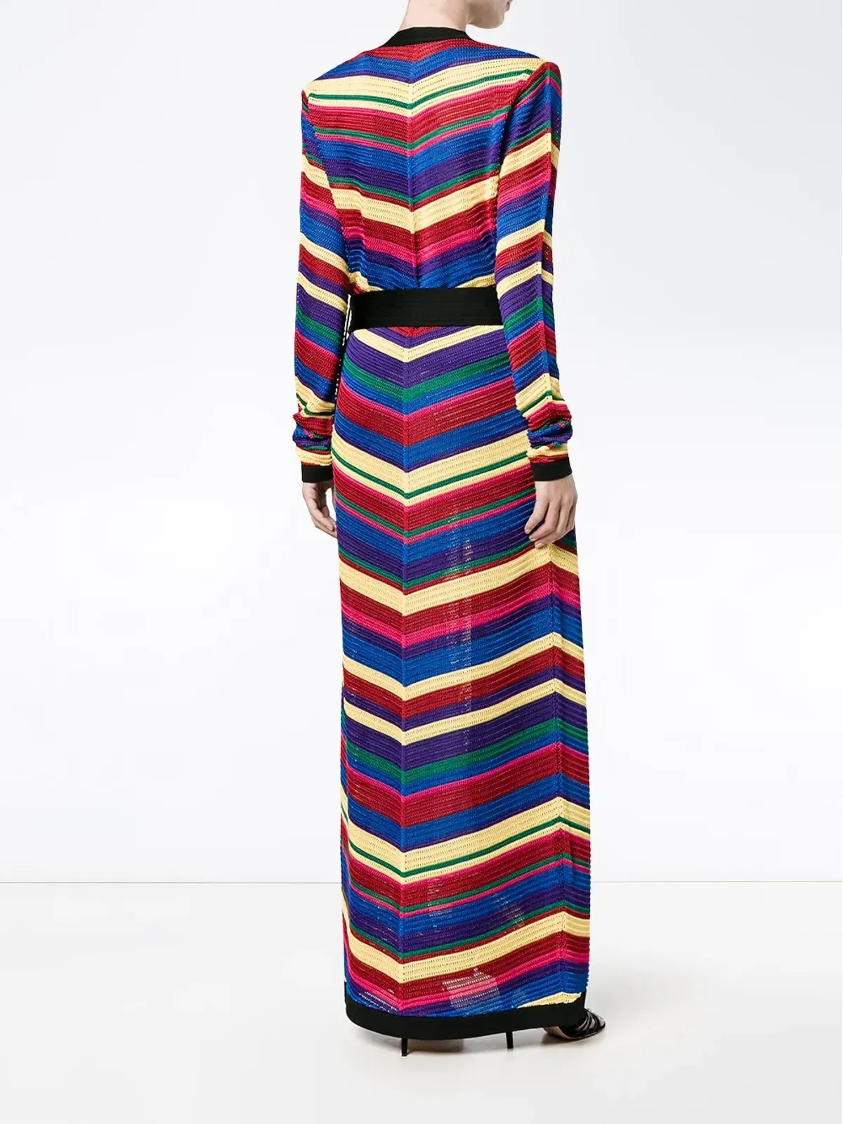 Balmain シェブロン ロングカーディガン - マルチカラー - 画像4