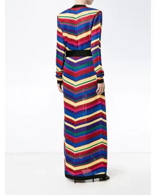 Balmain シェブロン ロングカーディガン - マルチカラー - サムネイル4
