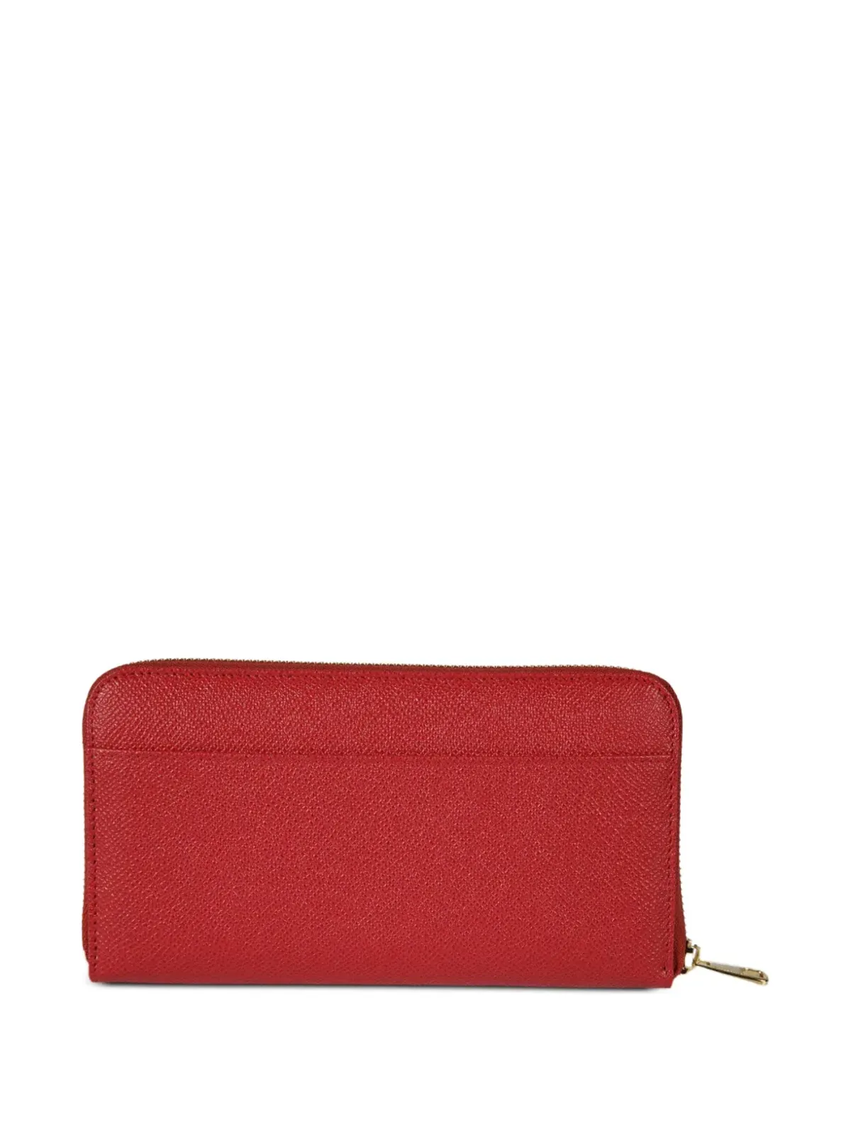 Dolce & Gabbana ロゴプレート付きレザージップアラウンドウォレット レッド - 画像2