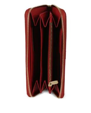 Dolce & Gabbana ロゴプレート付きレザージップアラウンドウォレット レッド - サムネイル4