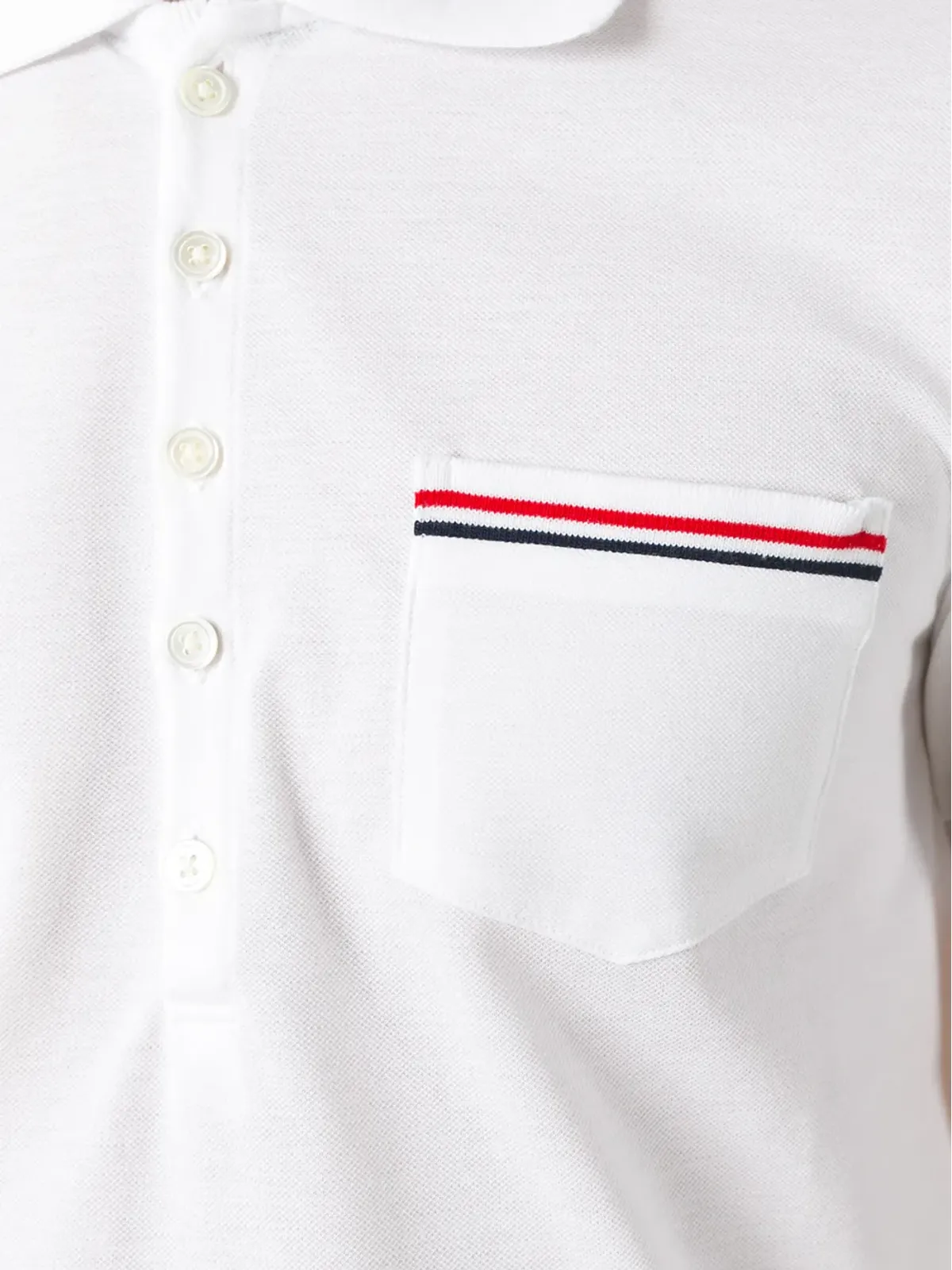 Thom Browne チェストポケット ポロシャツ - ホワイト - 画像5