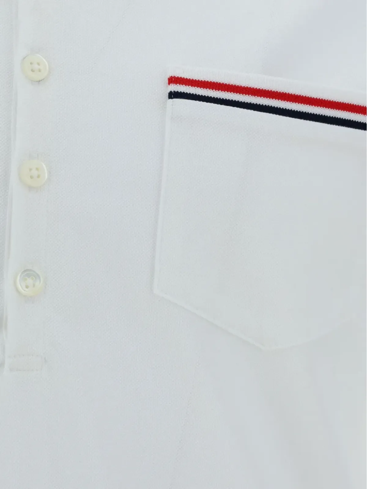 Thom Browne チェストポケット ポロシャツ - ホワイト - 画像3