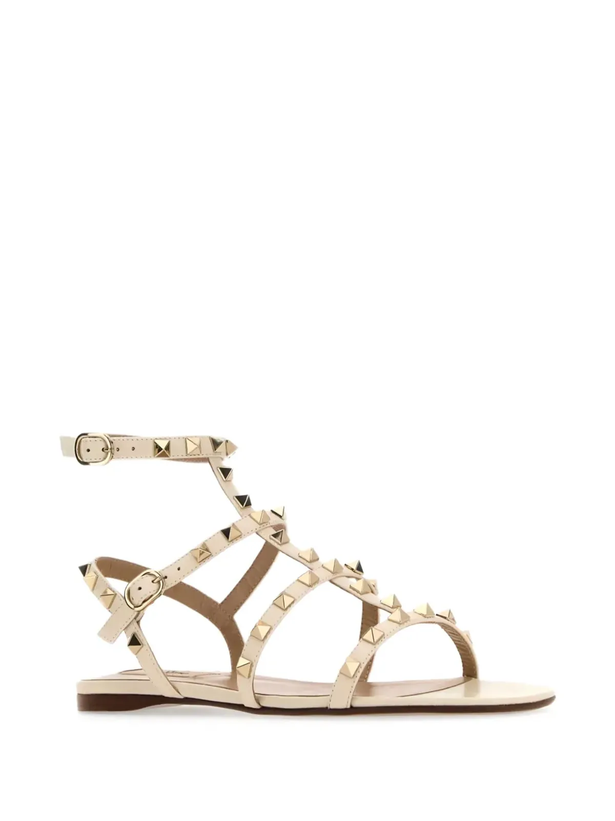 Valentino Garavani Rockstud caged flat sandals - White - 画像2