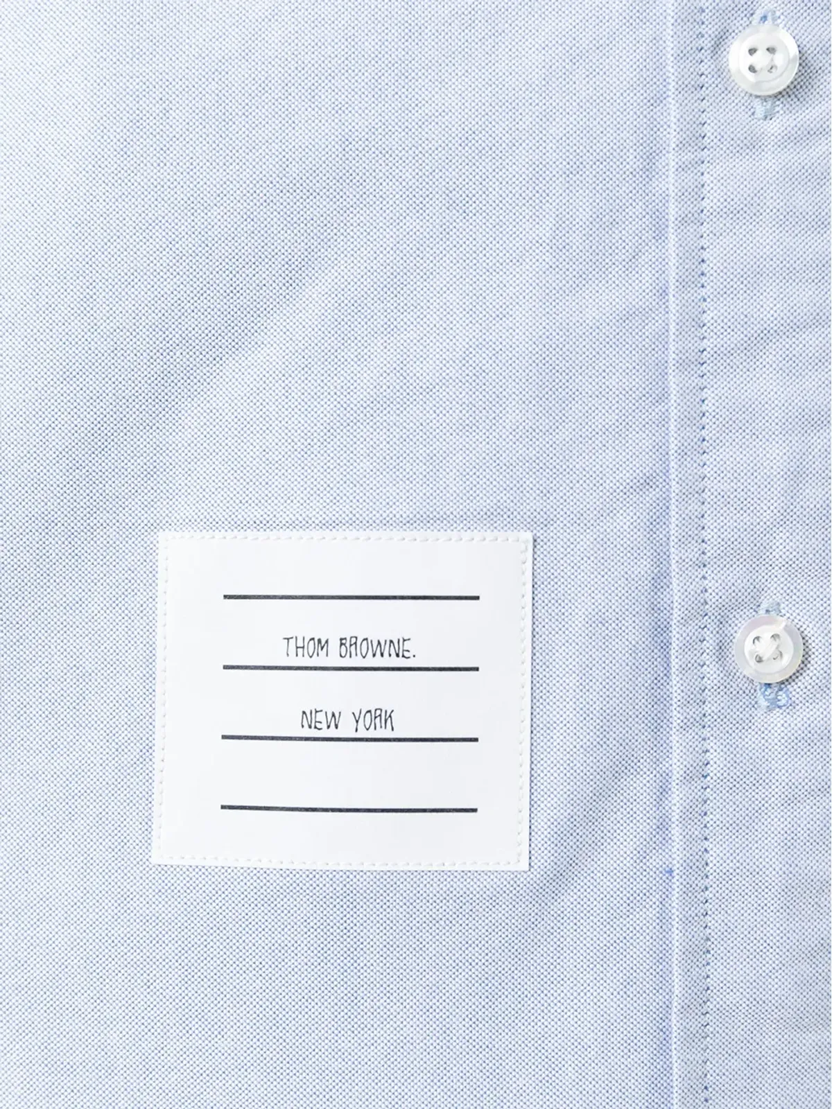 Thom Browne ロングスリーブシャツ グログランプラケット ブルー オックスフォード - 画像5