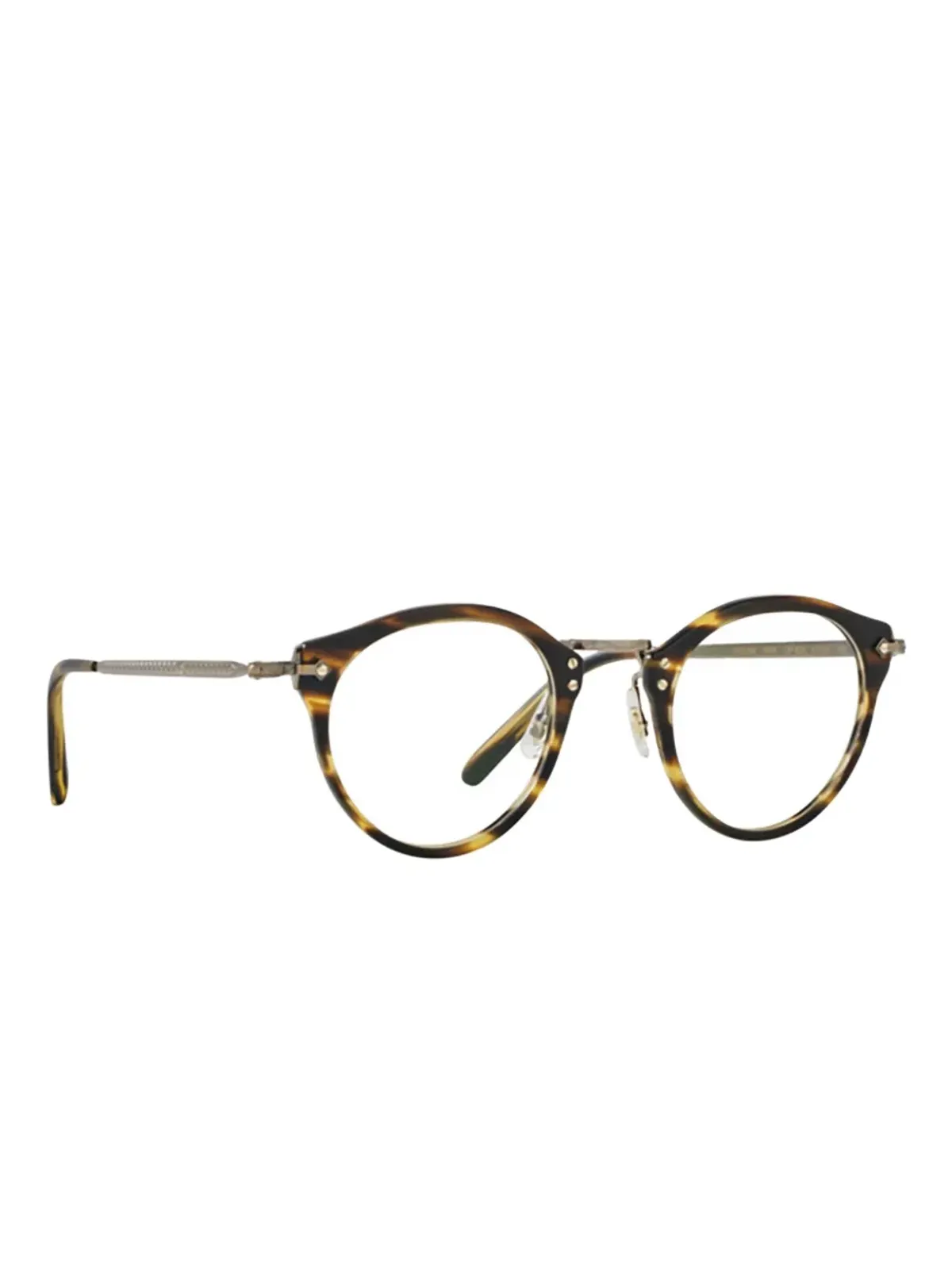 Oliver Peoples タートルプリント丸眼鏡 - 画像2