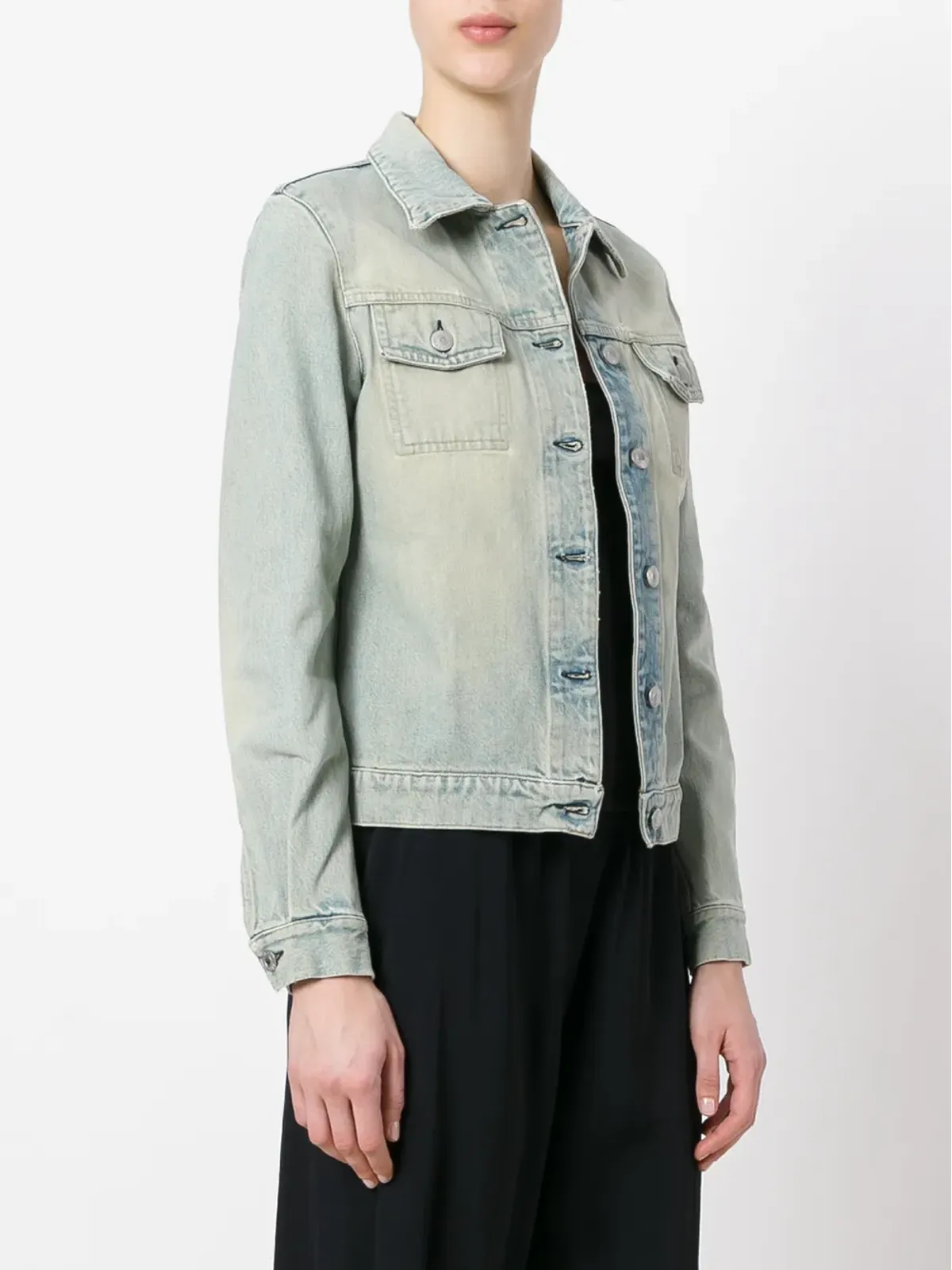 Helmut Lang Pre-Owned stoned wash denim jacket - Blue - 画像3