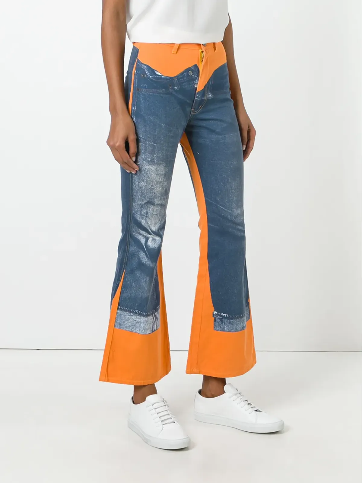 Jean Paul Gaultier Pre-Owned トロンプ・ド・レイユ フレアパンツ - Blue - 画像3