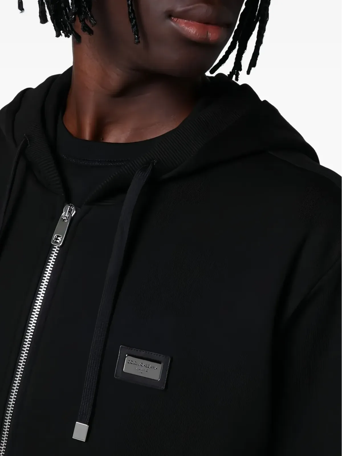 Dolce & Gabbana コットン フーディー ブラック - 画像5