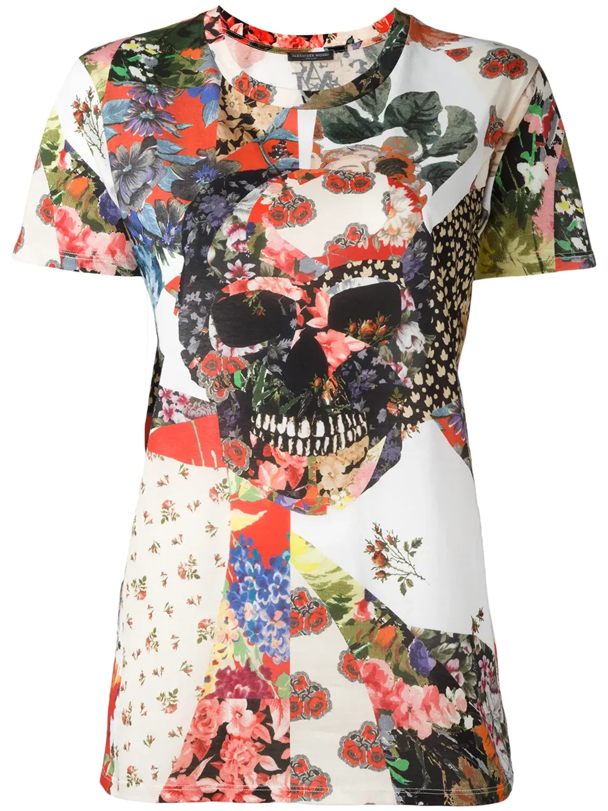 Alexander McQueen 花柄スカルプリントTシャツ - マルチカラー - 画像1
