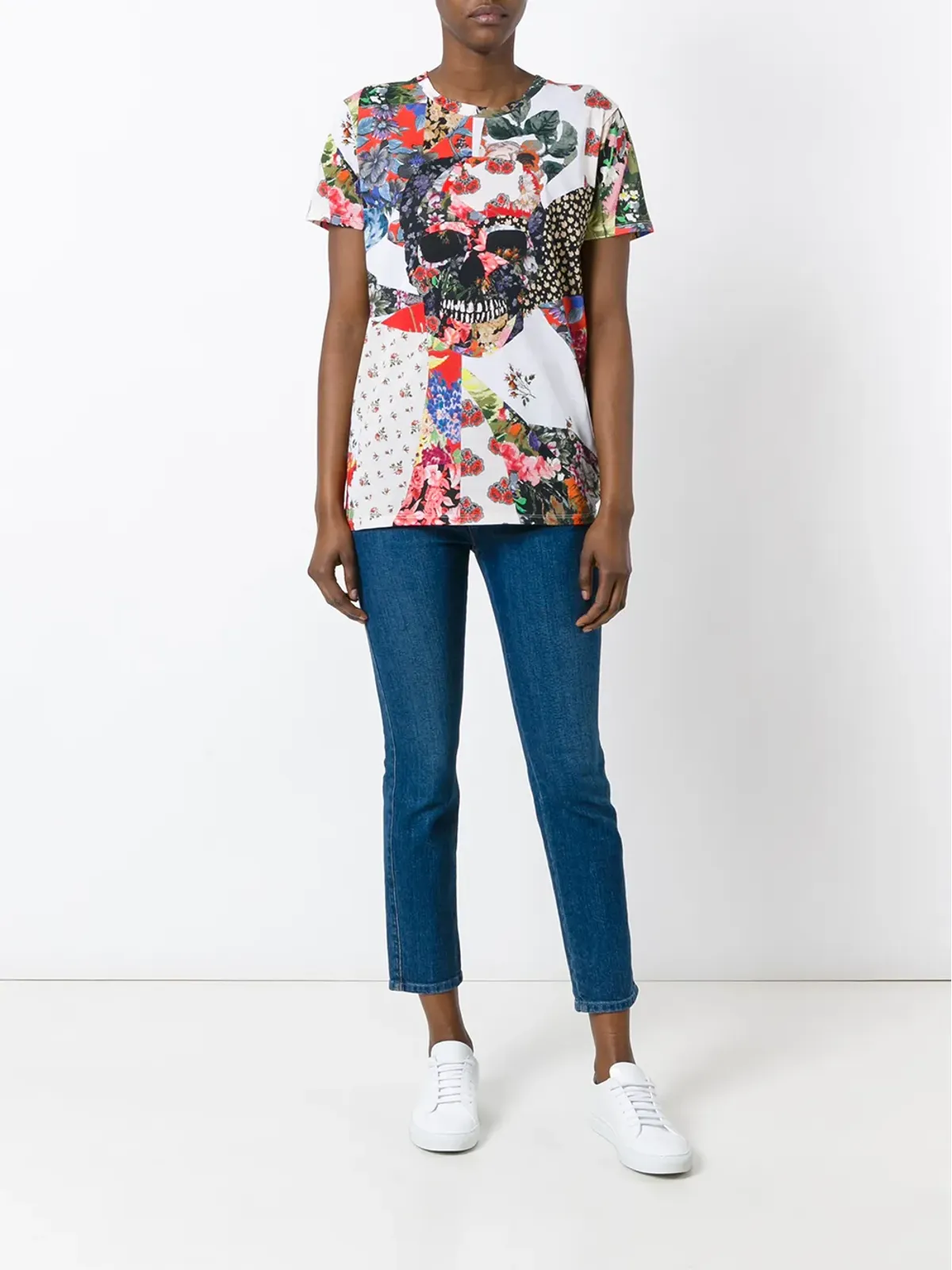 Alexander McQueen 花柄スカルプリントTシャツ - マルチカラー - 画像2