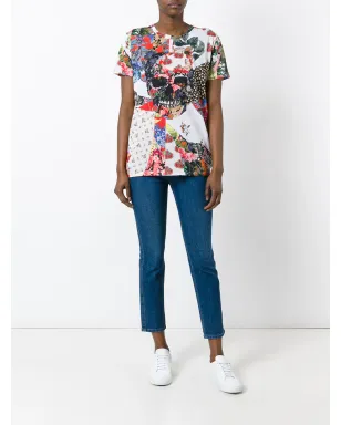 Alexander McQueen 花柄スカルプリントTシャツ - マルチカラー - サムネイル2