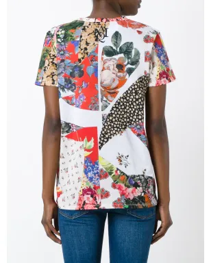 Alexander McQueen 花柄スカルプリントTシャツ - マルチカラー - サムネイル4