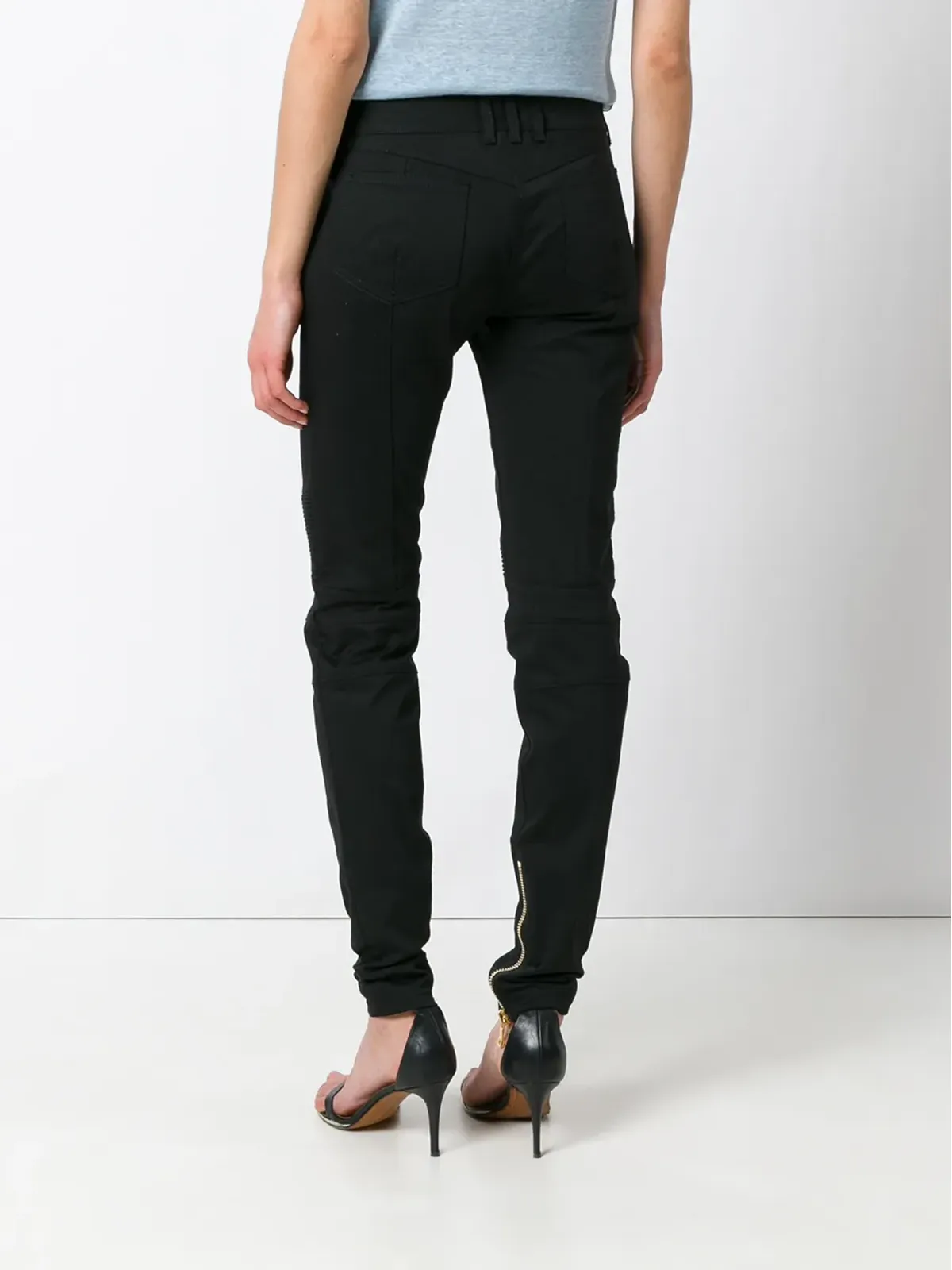 Balmain スキニーバイカーパンツ - 画像4