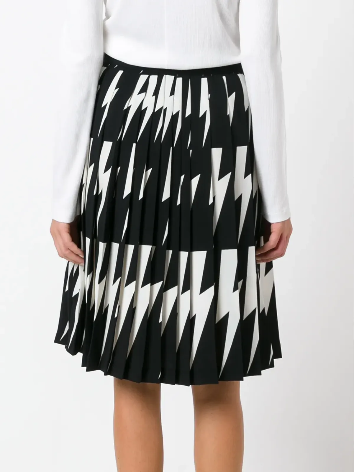 Neil Barrett 雷のプリーツスカート - 画像4