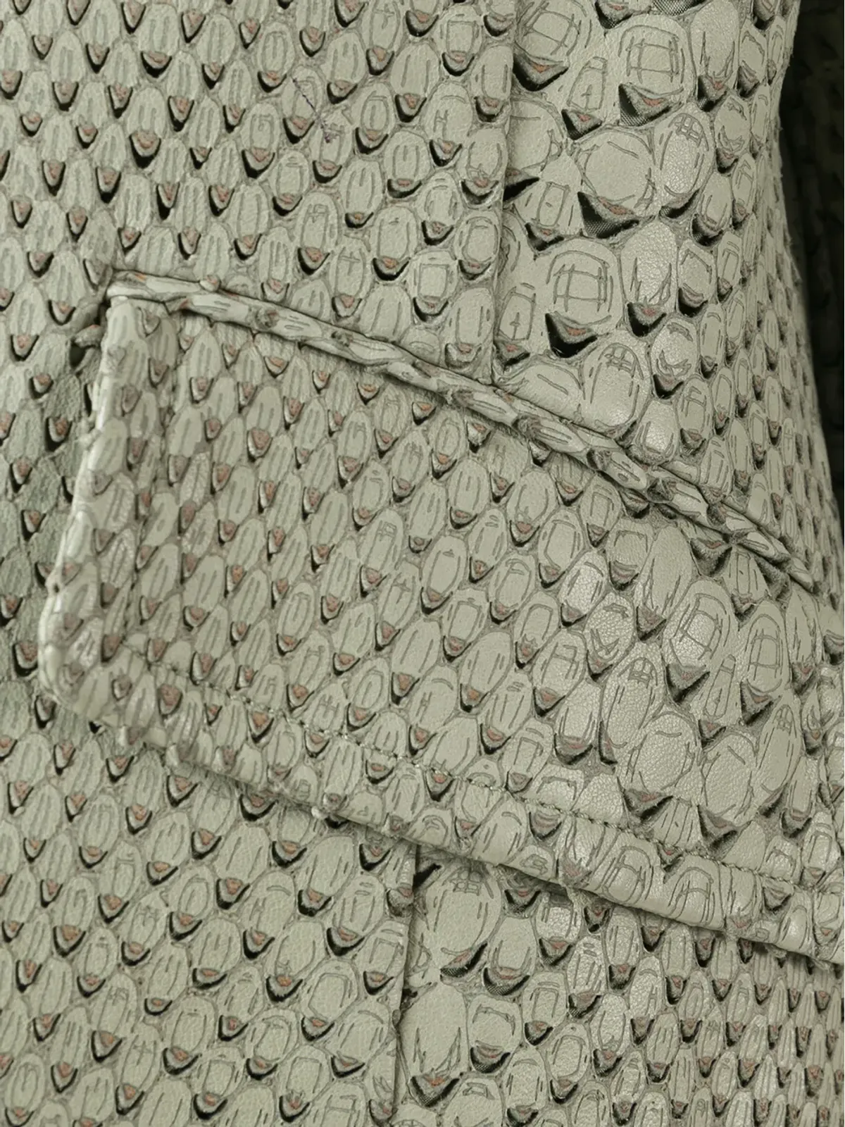 Christian Dior Pre-Owned 2000年代蛇革風ジャケット（グリーン） - 画像5