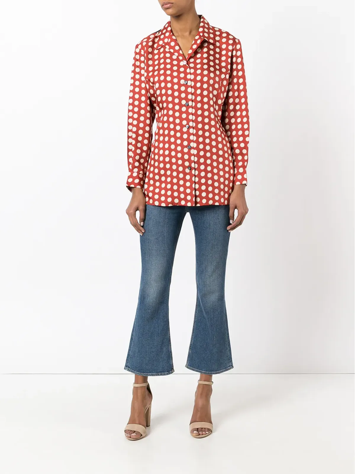 Jean Paul Gaultier Pre-Owned ドット柄ベストパネルシャツ - レッド - 画像2