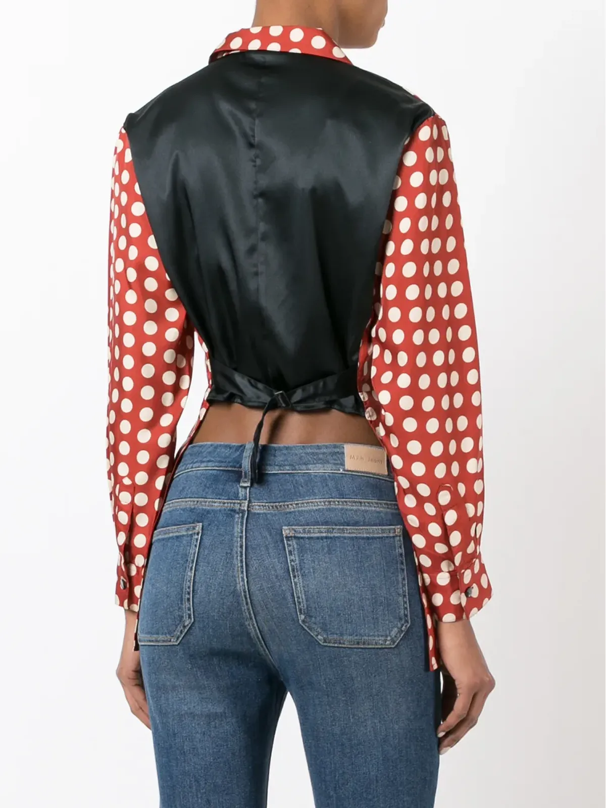 Jean Paul Gaultier Pre-Owned ドット柄ベストパネルシャツ - レッド - 画像4