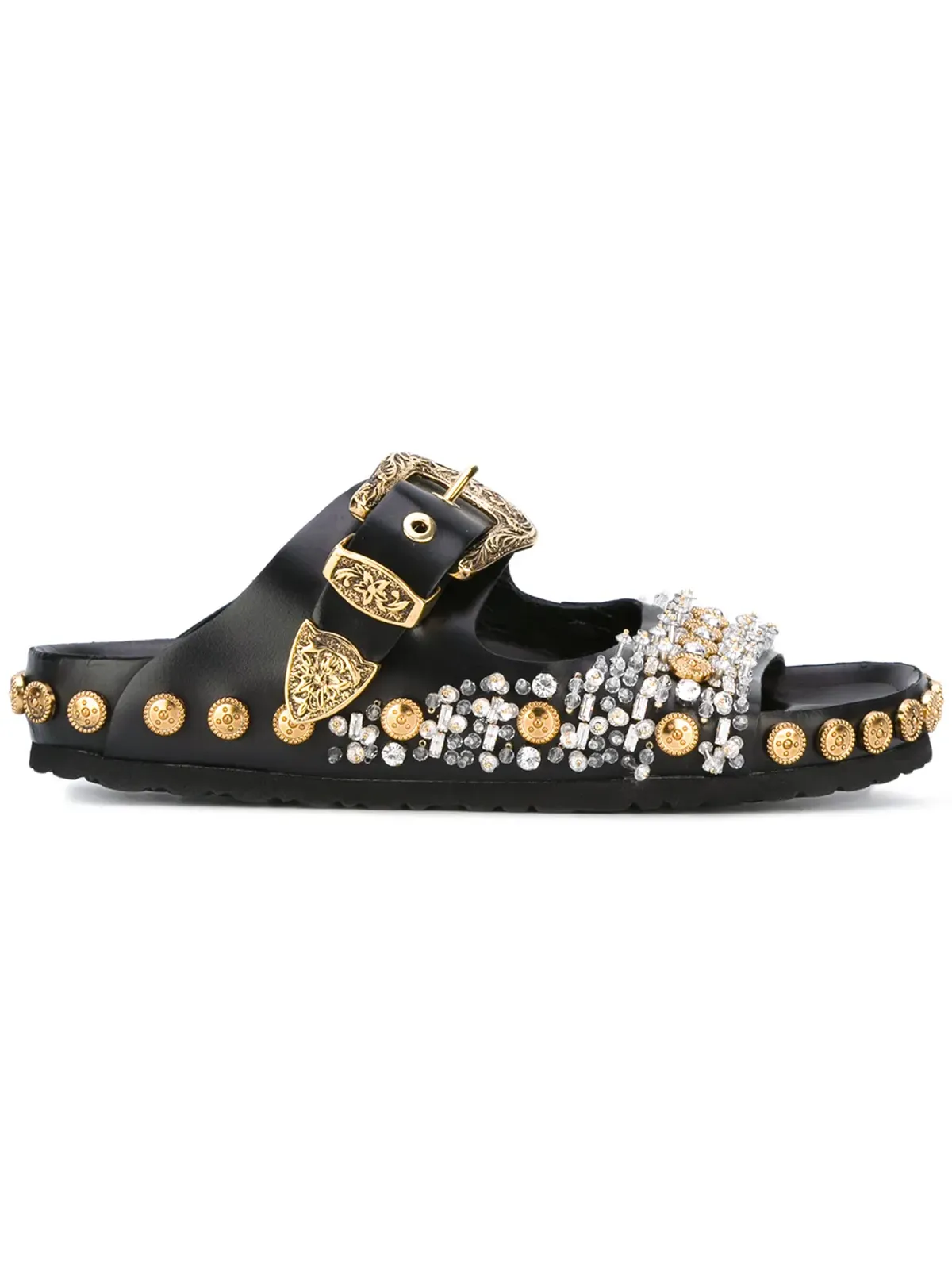 Fausto Puglisi ビーズ付きスタッズサンダル - 画像1
