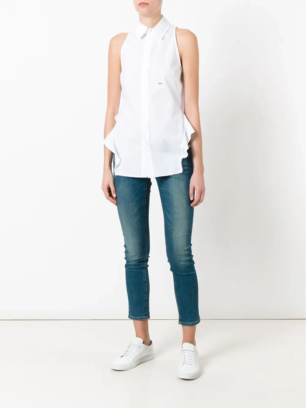 Off-White フリル付きノースリーブシャツ - 画像2