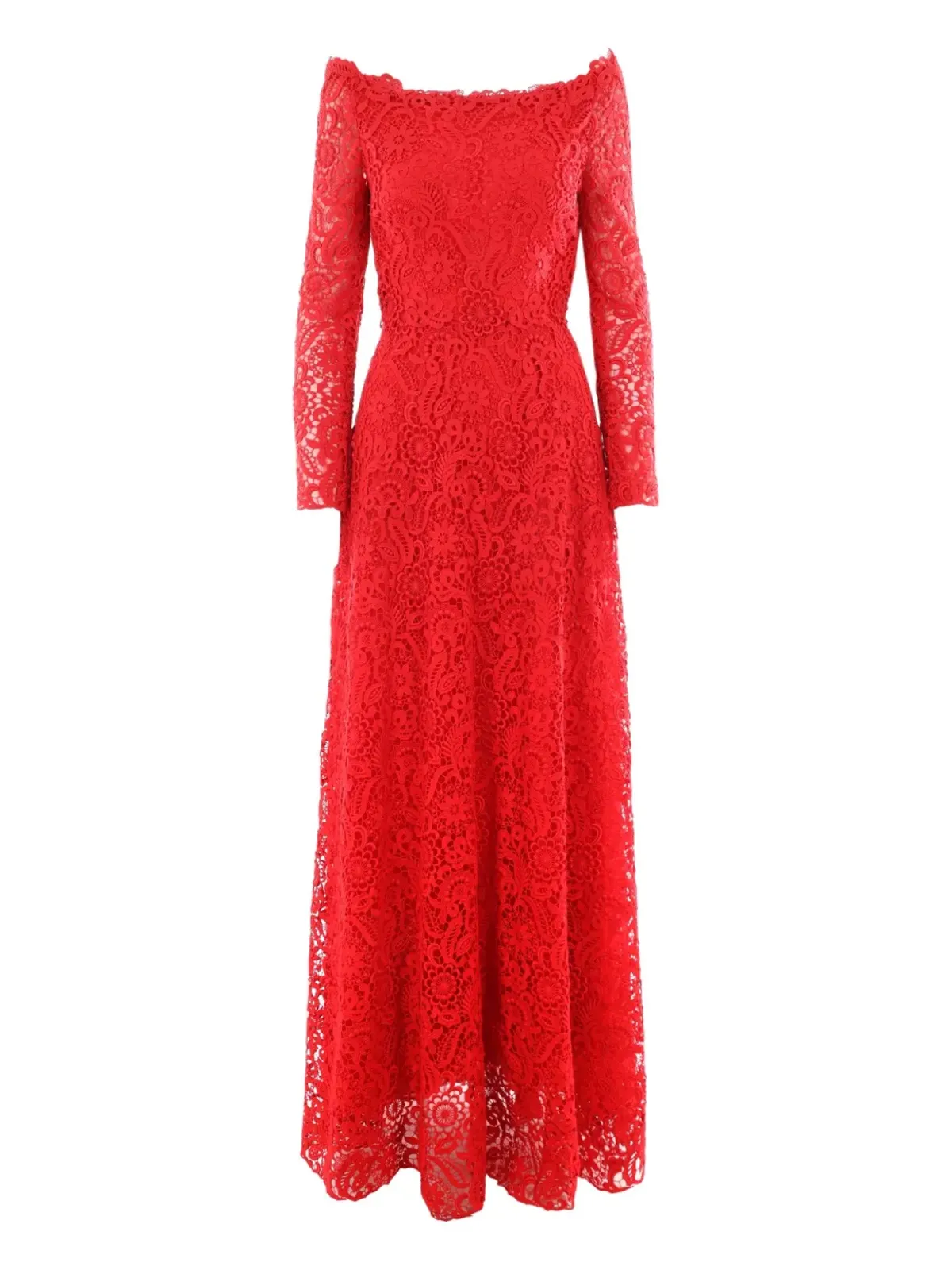 Valentino Garavani 花柄レースディテールドレス - 画像1