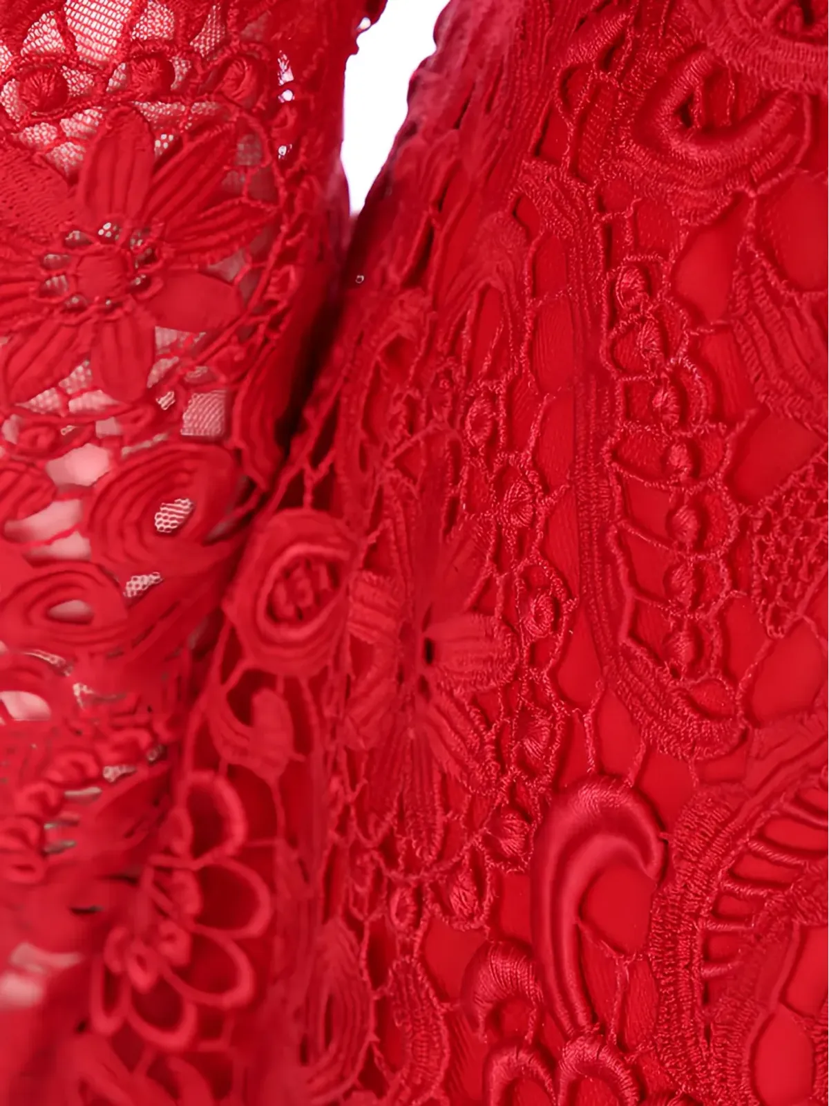 Valentino Garavani 花柄レースディテールドレス - 画像5