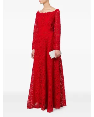 Valentino Garavani 花柄レースディテールドレス - サムネイル3