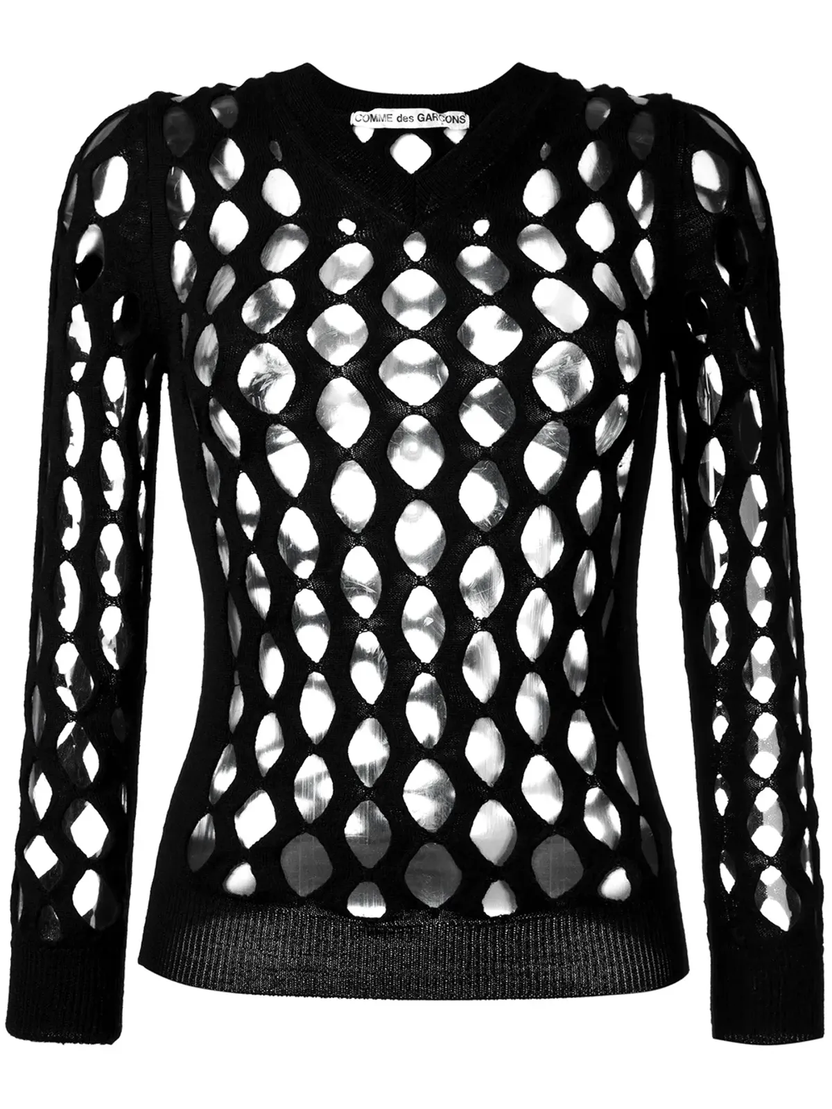 Comme Des Garçons Pre-Owned 2004年 ウェールネット編みトップス - 画像1