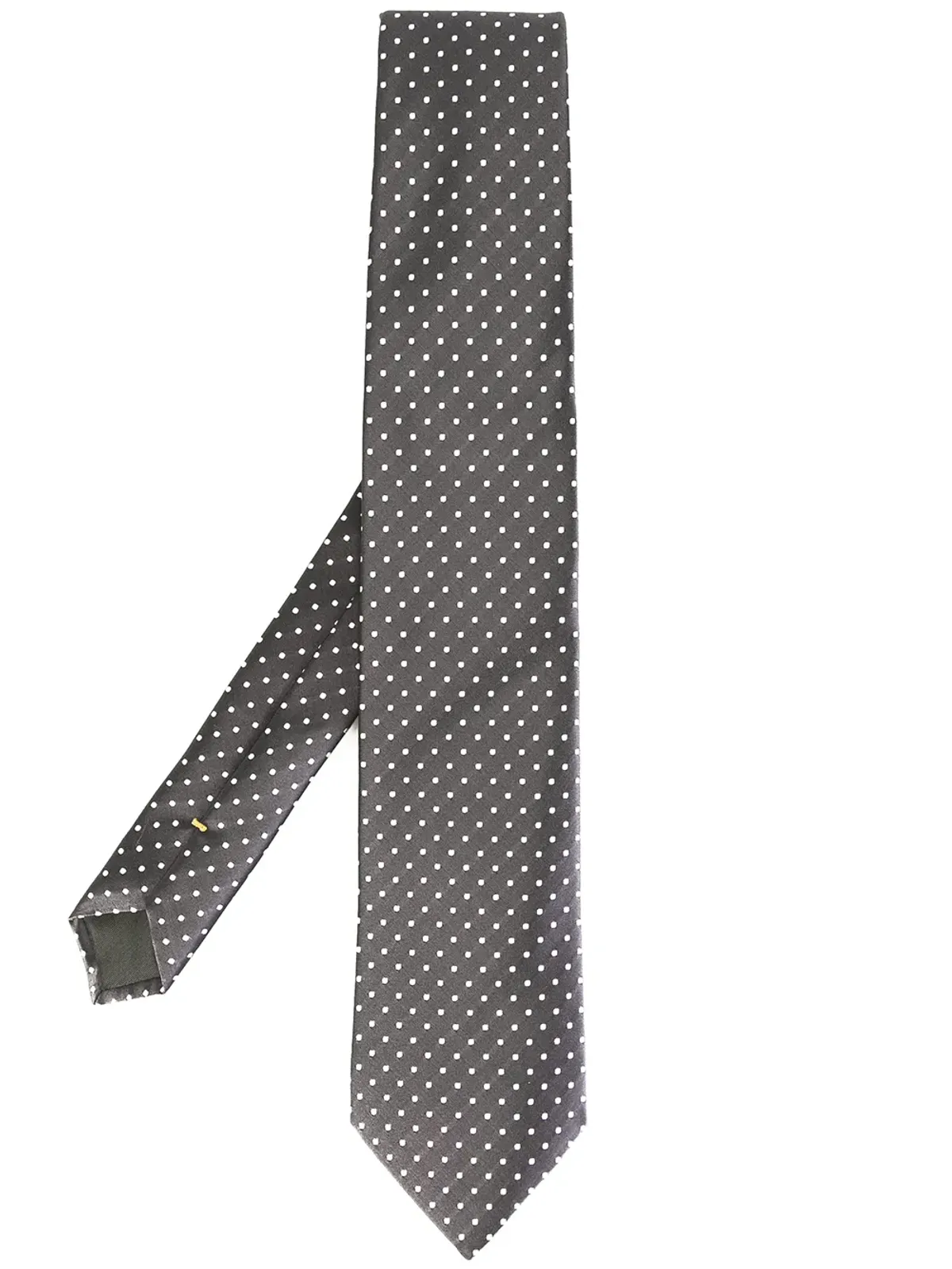 Canali ポルカドットプリント シルクタイ - Grey - 画像1