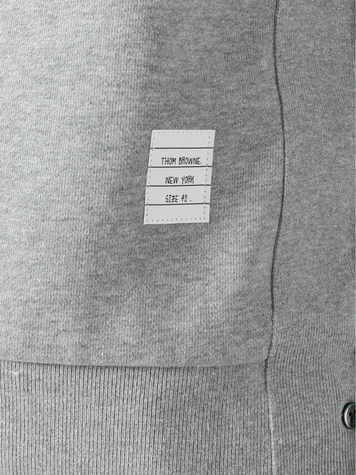 Thom Browne フォー・バー・ストライプ コットン スウェットシャツ（グレー） - 画像5