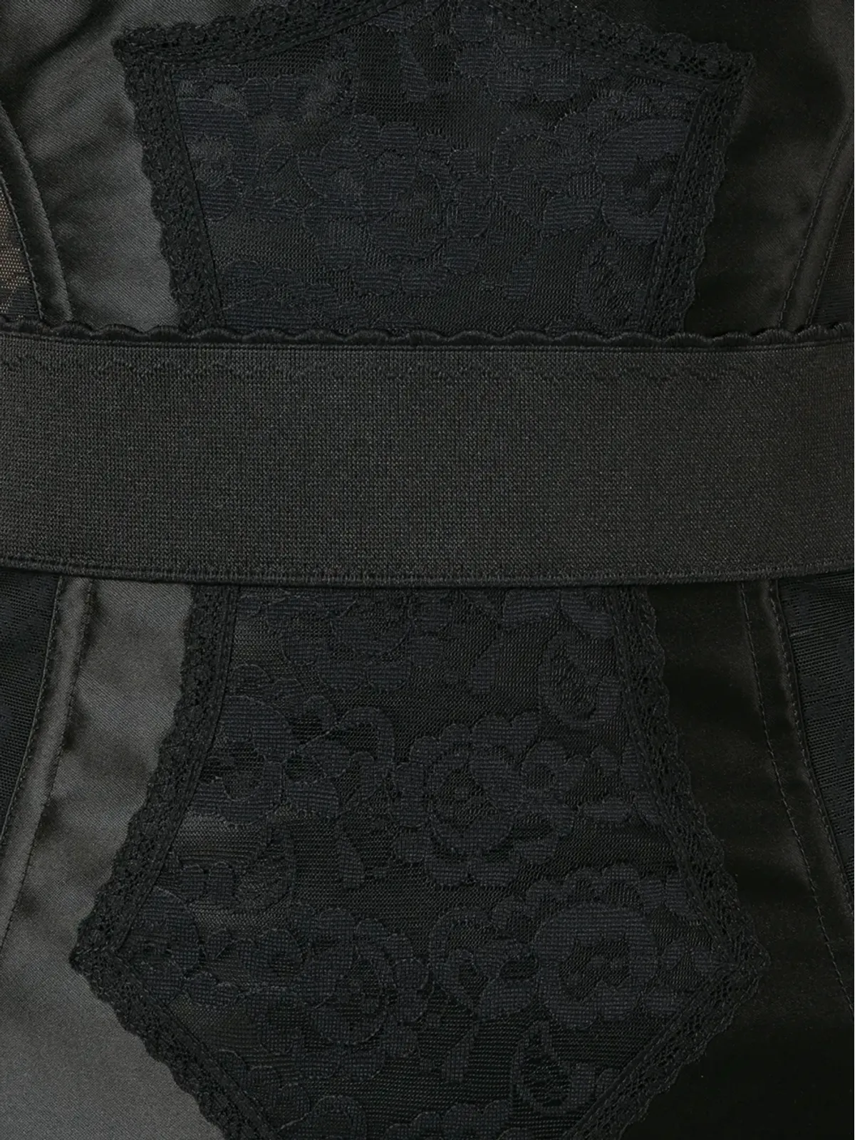 Dolce & Gabbana 花柄レースのコルセットドレス - ブラック - 画像5